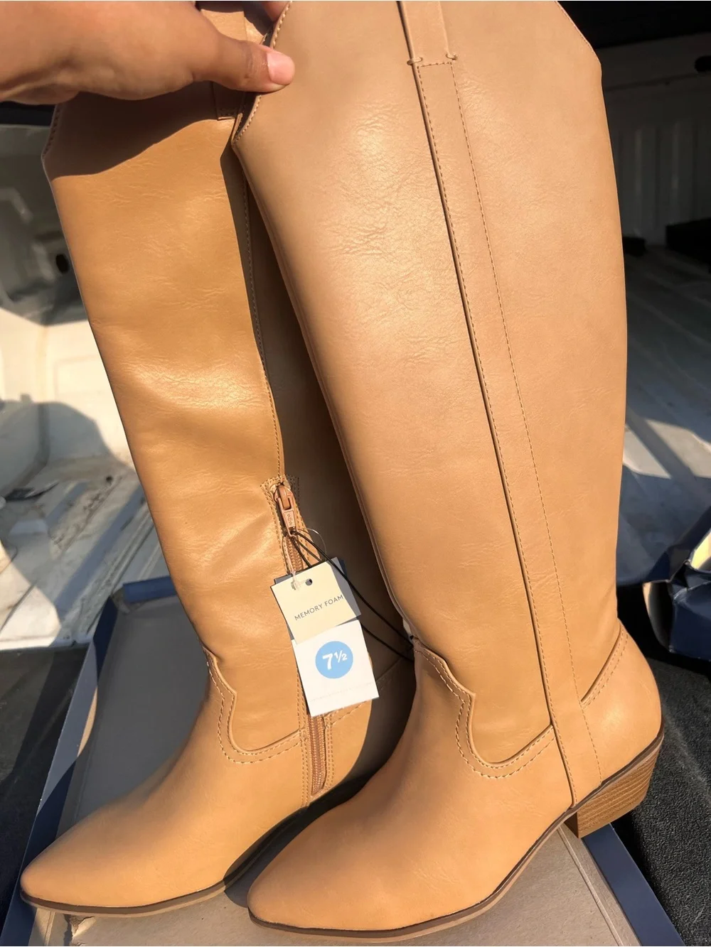 Target Tan Over-the-Knee Western-Inspired Boots